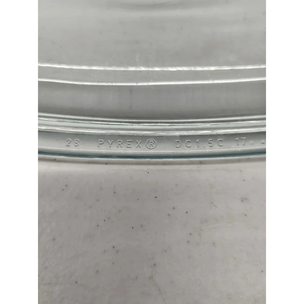 Vintage Pyrex DC1.5C Clear Glass Oval Casserole Lid Replacement Sunburst Knob